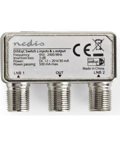 DiSEqC switch 2-1 F connector 950-2400MHz ND7150 Nedis