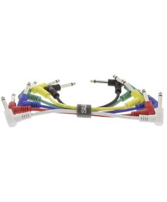 Mono-Audio Cable 6.35mm Male 15cm 6 pieces various colors WB1580 Sweex