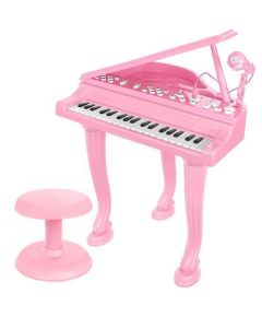 Pink electronic keyboard for children with microphone and 3.5mm AUX input for phone K712 