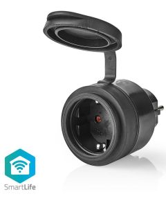 Presa Schuko Wi-Fi 10A 2500W massimo IP44 nera Nedis ND5533 Nedis