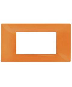 Placca in tecnopolimero 4 posti color arancione compatibile Vimar Plana EL1512 