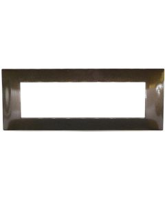 Placca 7 posti in tecnopolimero color bronzo compatibile Vimar Plana EL921 