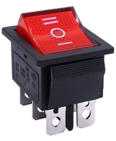 Interruttore a bilanciere DPDT ON/OFF/ON 6 Pin 3 Posizioni 6A 250V 10A 125V con luce LED N457 