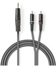Câble audio stéréo 3,5 mm mâle vers 2x RCA mâle 1,5 m ND9074 Nedis