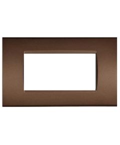 Placca in tecnopolimero 4 posti color bronzo compatibile Living International EL4060 
