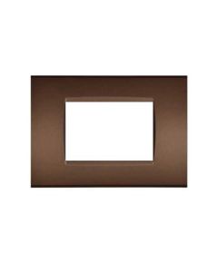 Placca in tecnopolimero 3 posti color bronzo compatibile Living International EL4055 