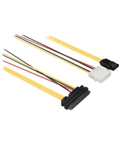 SATA-Kabel 7-Pin-Stecker + Molex-Stecker - SATA 22-Pin-Buchse - 1 Meter A1074 Bandridge