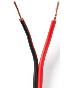 Cable de altavoz - 2x 0,75 mm2 - 15,0 m - Enrollable - Negro/Rojo ND2155 Nedis