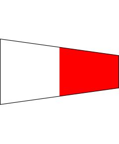 Dreieckige Flagge für nautische Signalisierung, Interrogativ, 340 x 100 x 30 cm A9226 