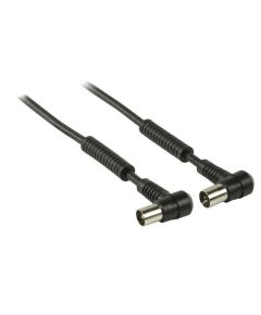 Coaxial Angled Coaxial Cable Male - Female Coax (IEC) 10m Black ND9090 