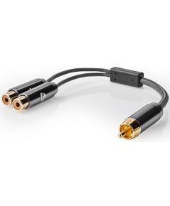 Subwoofer cable RCA Male - 2 RCA Female 20cm ND7089 Nedis