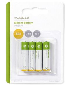 1.5V AAA alkaline battery - blister pack of 4 ND3496 Nedis