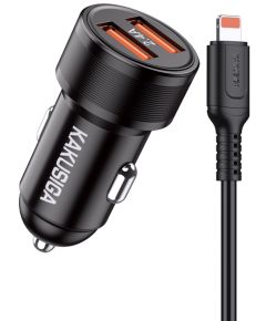 2xUSB 5V 2.4A fast charging car charger with Lightning cable KSC-860 F2260 Kakusiga