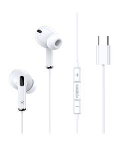 White KSC-727 in-ear headphones with microphone 1.2m type C F2090 