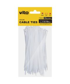 Self-locking cable ties 2.5X100mm - 100 pieces EL125 Vito