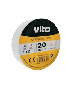 Insulating tape 19mm 20m white EL161 Vito
