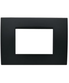 Living International compatible 3-place black Soft Touch plate EL2293 