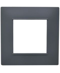 Anthracite Soft Touch 2-place cover plate compatible with Vimar Plana EL2416 