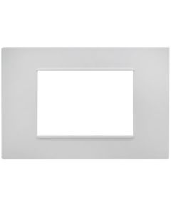 3-place white Soft Touch cover plate compatible with Vimar Plana EL2433 