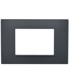 Placca 3 posti antracite Soft Touch compatibile Vimar Plana EL2447 