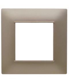 Placca 2 posti champagne Soft Touch compatibile Vimar Plana EL2494 