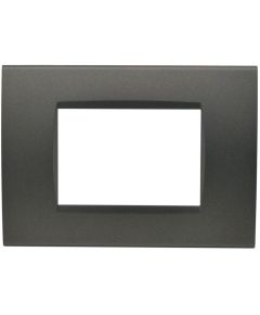 Living International compatible 3-place dark brown Soft Touch plate EL2565 
