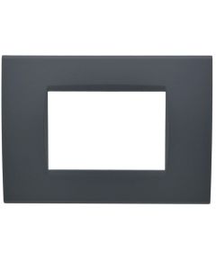 Living International compatible 3-place anthracite Soft Touch plate EL2596 