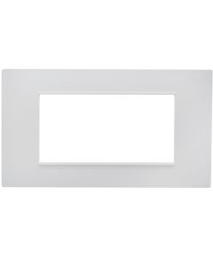 Placca 4 posti bianca Soft Touch compatibile Vimar Plana EL3065 