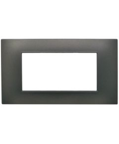 Placca 4 posti testa di moro Soft Touch compatibile Vimar Plana EL3093 