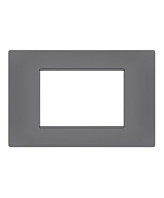 3-place gray Soft Touch cover plate compatible with Vimar Plana EL3099 