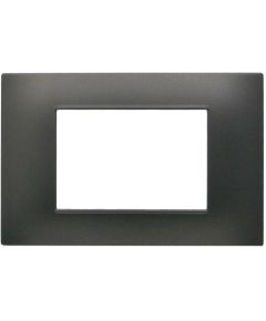 Placca 3 posti testa di moro Soft Touch compatibile Vimar Plana EL3107 