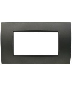 Living International compatible 4-place dark brown Soft Touch plate EL3202 