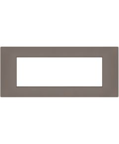 Placca 7 posti tortora Soft Touch compatibile Vimar Plana EL3215 