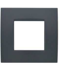Living International compatible 2-place anthracite Soft Touch plate EL3221 
