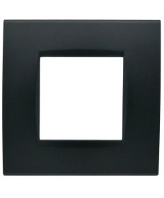 Living International compatible 2-place black Soft Touch plate EL3231 