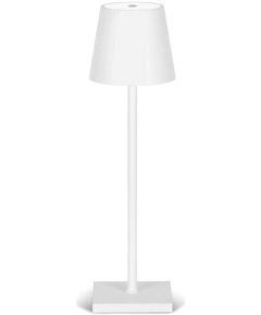 Lampada LED ricaricabile da tavolo 3W dimmerabile in metallo bianco EL3935 