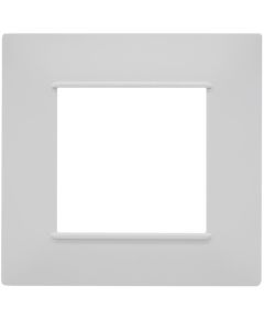 Placca 2 posti bianca Soft Touch compatibile Vimar Plana EL3968 