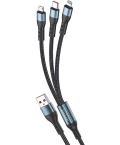 3in1 microUSB/Lightning/Type C charging cable 1.2m 3A JA024 F2120 Jokade