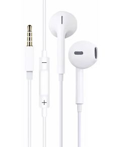 Headphones with microphone 1.2m 3.5mm audio jack white JD008 F2420 