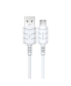 White KSC-716 microUSB charging and synchronization cable 2m 3A F2470 Kakusiga