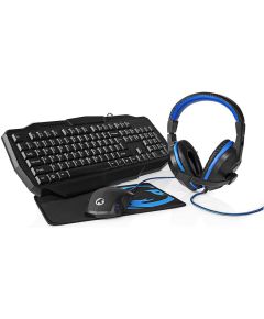 Kit gaming 4in1 Tastiera-Cuffie-Mouse-Tappetino ND9532 