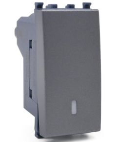 Vimar Arké compatible gray single-pole switch EL179 
