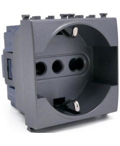 Gray Schuko socket 16A 250V compatible with Vimar Arké EL181 
