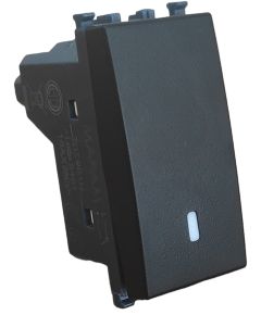 Vimar Arké compatible black single-pole switch EL210 