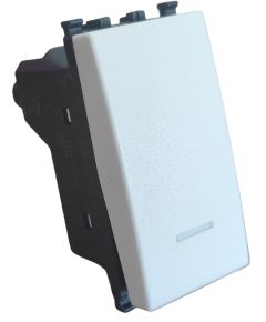 White single-pole switch with Vimar Arké compatible indicator light EL228 