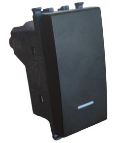 Black diverter with Vimar Arké compatible indicator light EL262 