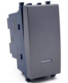 Invertitore unipolare con spia luminosa grigio compatibile Vimar Ark&eacute; EL284 