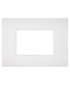 Placca 3 posti bianca compatibile Vimar Ark&eacute; EL308 