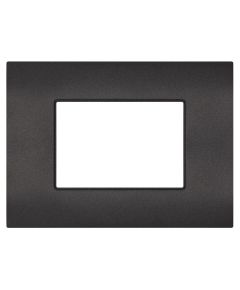 Placca 3 posti nero compatibile Vimar Ark&eacute; EL330 