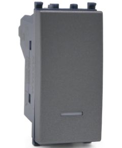 Gray unipolar pushbutton with Vimar Arké compatible indicator light EL364 